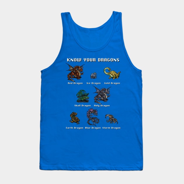 Final Fantasy: Know Your Dragons Tank Top by inotyler